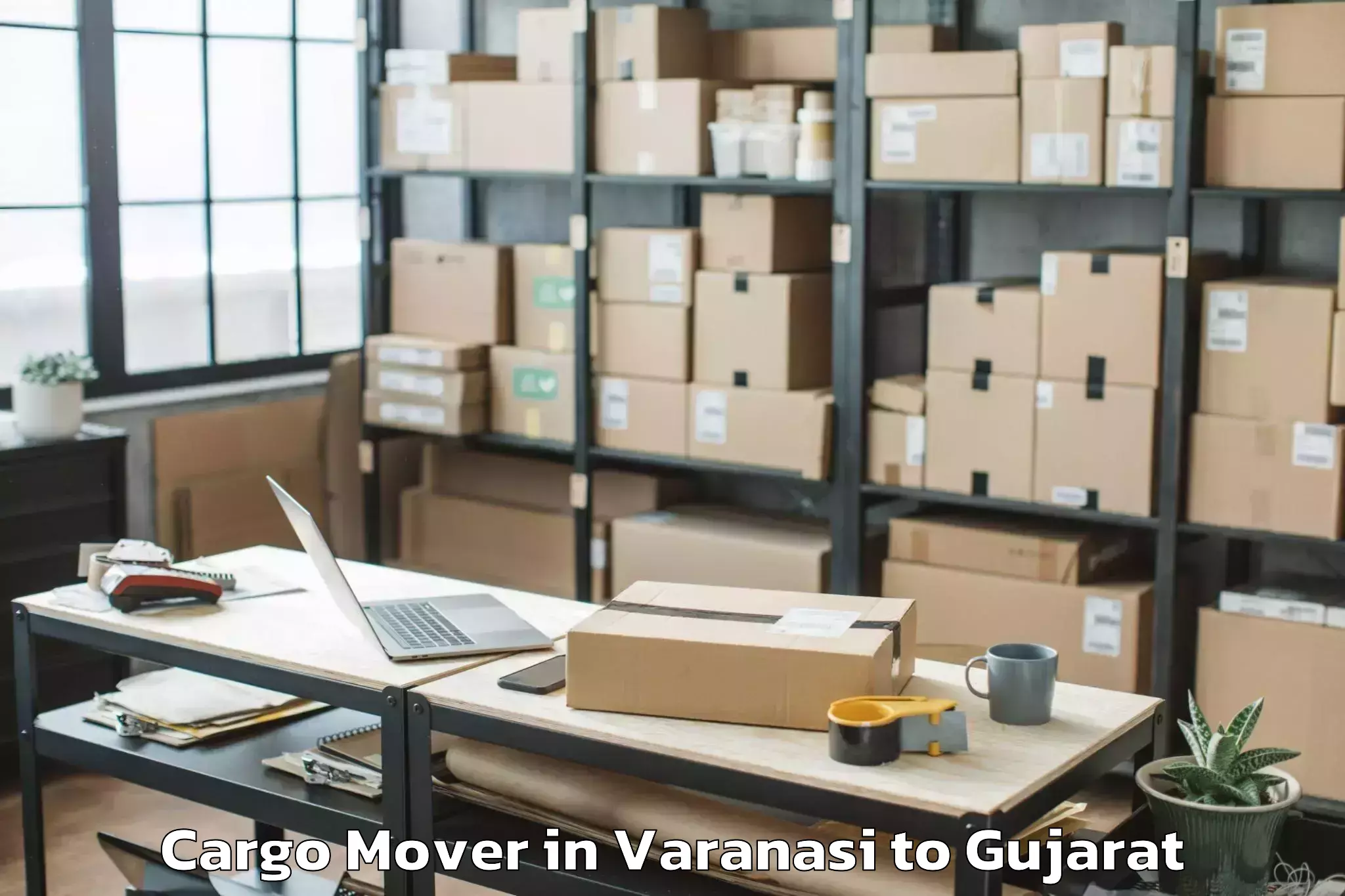 Easy Varanasi to Bhiloda Cargo Mover Booking